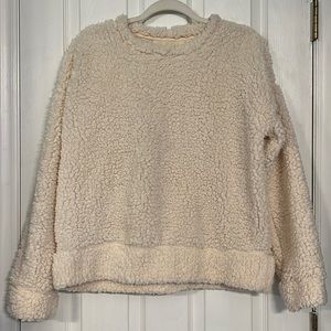 Harper Cream Sherpa Sweater- Size S